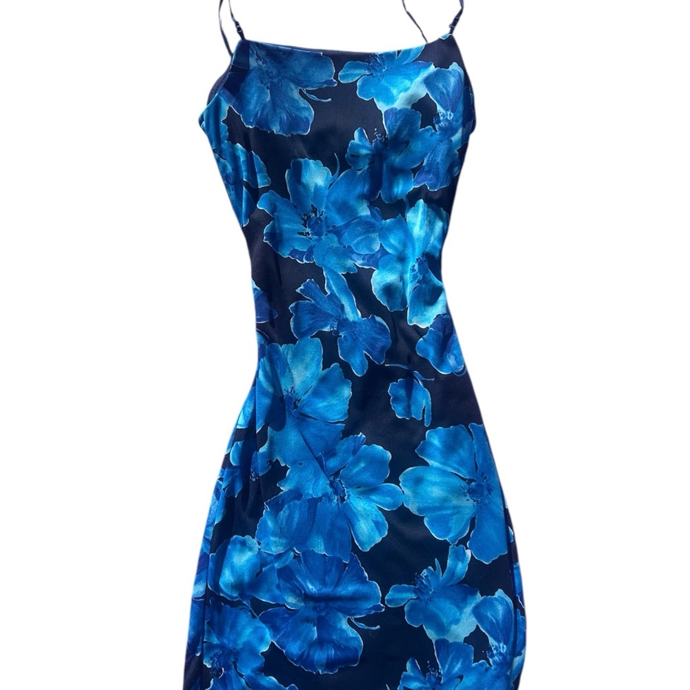 City Triangles Blue Floral Mini Dress - Picture 4 of 4